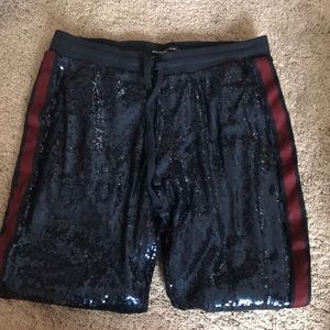 Abercrombie and Fitch 
NAVY SEQUIN JOGGERS